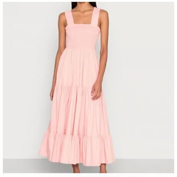Abercrombie & Fitch smocked Bodice easy maxi dress in pink with pockets XXLT - Picture 1 of 10